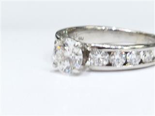 18K White Gold G VS1 2 CT Round Diamond Engagement Ring Sz 7